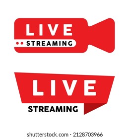 Illustration vector graphic of live streaming, broadcast icon. Created For Mobile, Web, Print Products, Application. Perfect for web video editing and broadcast, the set design of live streaming Icons