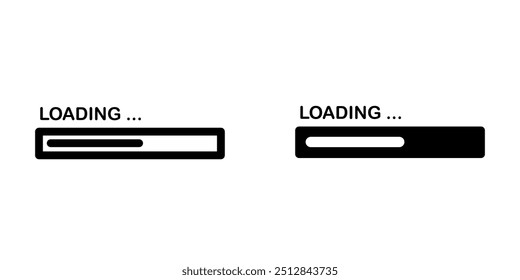 Gráfico Vetor de Ilustração do modelo de ícone de barra de carregamento. Ajustar para progresso, interface, carregador, espera etc.
