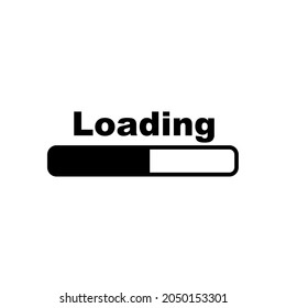 Illustration vector graphic of loading logo. Black and white color. Great for process icons, loading, etc. Simple flat image.