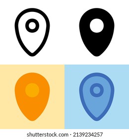 Gráfico vectorial de ilustración del icono de ubicación. Perfecto para la interfaz de usuario, nueva aplicación, etc