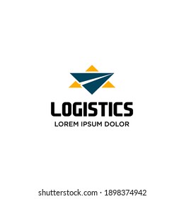 Illustration vector graphic of Logistics logo. Arrow icon. Delivery icon. Design inspiration. Fit to your Business or Company