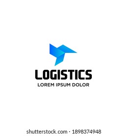 Illustration vector graphic of Logistics logo. Arrow icon. Delivery icon. Design inspiration. Fit to your Business or Company
