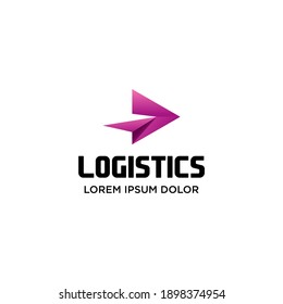 Illustration vector graphic of Logistics logo. Arrow icon. Delivery icon. Design inspiration. Fit to your Business or Company