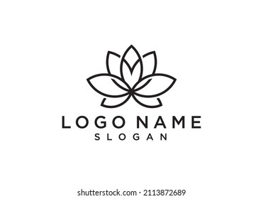 illustration vector graphic logo of abstract blooming flower.
fit for nutrition.