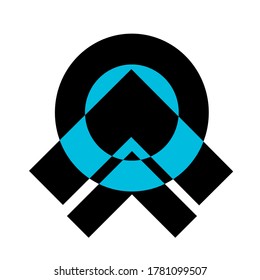 illustration vector graphic of Logo arrow and round, black blue perfect of Your business, your profile, etc.