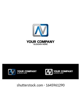 illustration vector graphic of logo AV technology. 