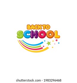 Logo gráfico vectorial de ilustración de la plantilla de diseño de la educación de vuelta a la escuela 
