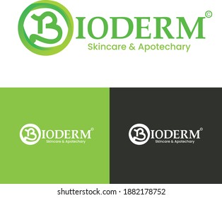 Ilustración vectorial gráfico del biodermo del logo que muestra sus armonías. Pensemos en la industria automotriz, etc.