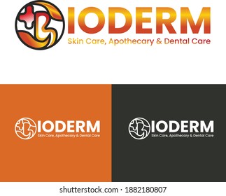 Illustration vector graphic of logo Bioderm showing his harmonies. Perfect for industri the Apothecary etc
