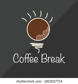 gráfico vectorial de ilustraciones de roturas de café del logotipo