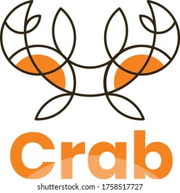 Illustration vector graphic of logo Crab showing his harmonies. Perfect for industri the Restaurant etc