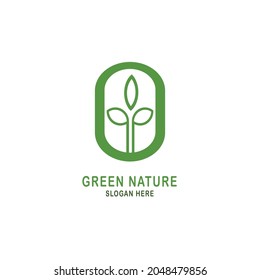 Illustration vector graphic of the logo design green nature, perfect for your produk healty and etc. 