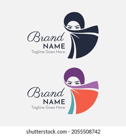 Illustration vector graphic of logo design template. Good for muslim fashion company, etc.