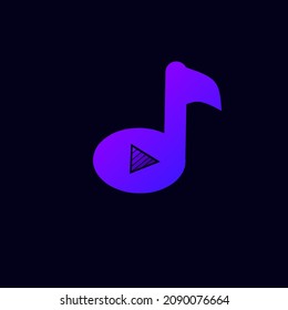 Illustration vector graphic of logo design play music