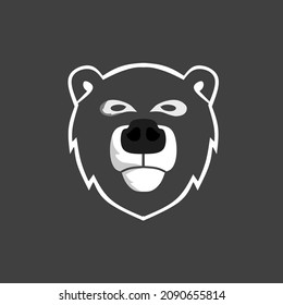Illustration vector graphic of logo design face polar bear