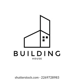 illustration vector graphic logo design house mortgage roof architect