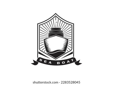 illustration vector graphic logo design sailboat