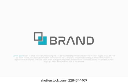 Vektorgrafik-Logo-Design. abstraktes Piktogramm-Logo in quadratischer Form. raffiniert, modern