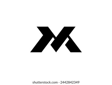 illustration vector graphic logo design for combination letter V and M in creative and unique way, with simple, modern, minimalist, elegant, sophisticated style.	