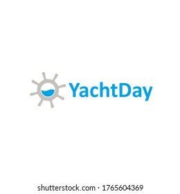 illustration vector graphic logo designs. pictogram logo yacht ship wheel