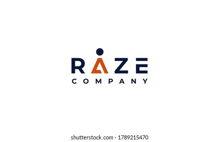 illustration vector graphic logo designs. simple logotype, word mark for raze with letter A as icon