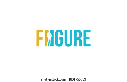 ilustración vectorial gráfico de figura simple de espacio plano negativo persona hombre diseño de logotipo