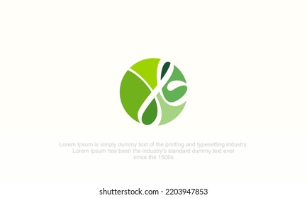illustration vector graphic logo designs, jb monogram logo in circle shape, with green theme color