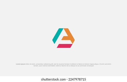 illustration vector graphic logo designs. initial A, F monogram logo. colorful, modern style