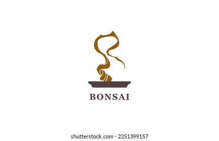 illustration vector graphic logo designs. bonsai logo