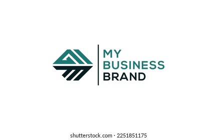 illustration vector graphic logo designs. pictogram, monogram logo letter G and M