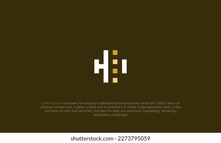 illustration vector graphic logo designs. combination logo letter H monogram and abstract filmstrip