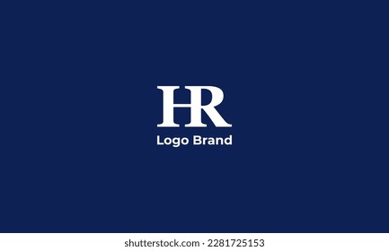 illustration vector graphic logo designs. letter HR monogram logo. simple, minimalist, san serif