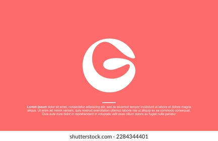 ilustración de diseños de logotipo gráfico vectorial. letra G del logotipo de monograma en forma redondeada de círculo abstracto