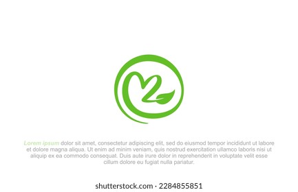 illustration vector graphic logo designs. abstract monogram logo letter O M Z and leaf