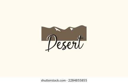 illustration vector graphic logo designs. desert logo