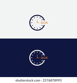 illustration vector graphic logo designs. logotype, typography logo for clock with letter L as watch. Text clock logo vector illustration, creative latter L clock logo.
