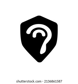 Illustration vector graphic of the logo doctor of otolaryngology. Concept flat design. Perfect for icon, poster, banner, web, label, sign, symbol, logo, card, template, application, etc.