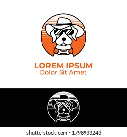 ilustración vectorial gráfico del paraíso del perro logo