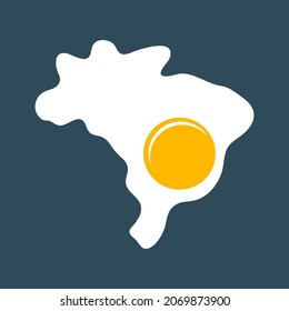 Logo gráfico vectorial de ilustración de Huevo comida brasileña