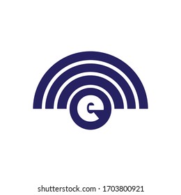 Abbildung Vektorillustration des Logos in Form des Buchstabens E. Bestens für das Logo des Telekommunikationsunternehmens