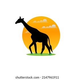 illustration vector graphic for logo girrafe
