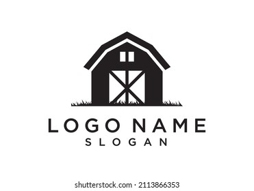 Vektorgrafik-Logo-Gras und Tierkäfig