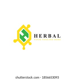 ilustración vectorial gráfico de logo herbal, perfecto para hierbas, salud, logo de marca, logo de medicina, etc.