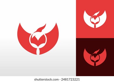 ILLUSTRATION VECTOR GRAPHIC OF 
 LOGO INITIAL M AND BIRD FLYING