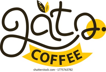Ilustración vectorial gráfico del logo Lato Coffee mostrando su café armonioso. 
Pensemos en la industria del café, etc.