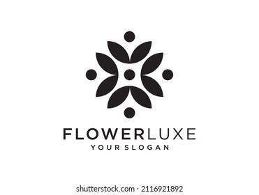 illustration vector graphic of logo leaves ornament concept.
