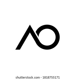 illustration vector graphic of logo letter ao