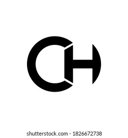 ilustración vector gráfico de la letra del logotipo ch