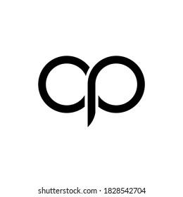 illustration vector graphic of logo letter cp