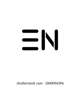 illustration vector graphic of logo letter en